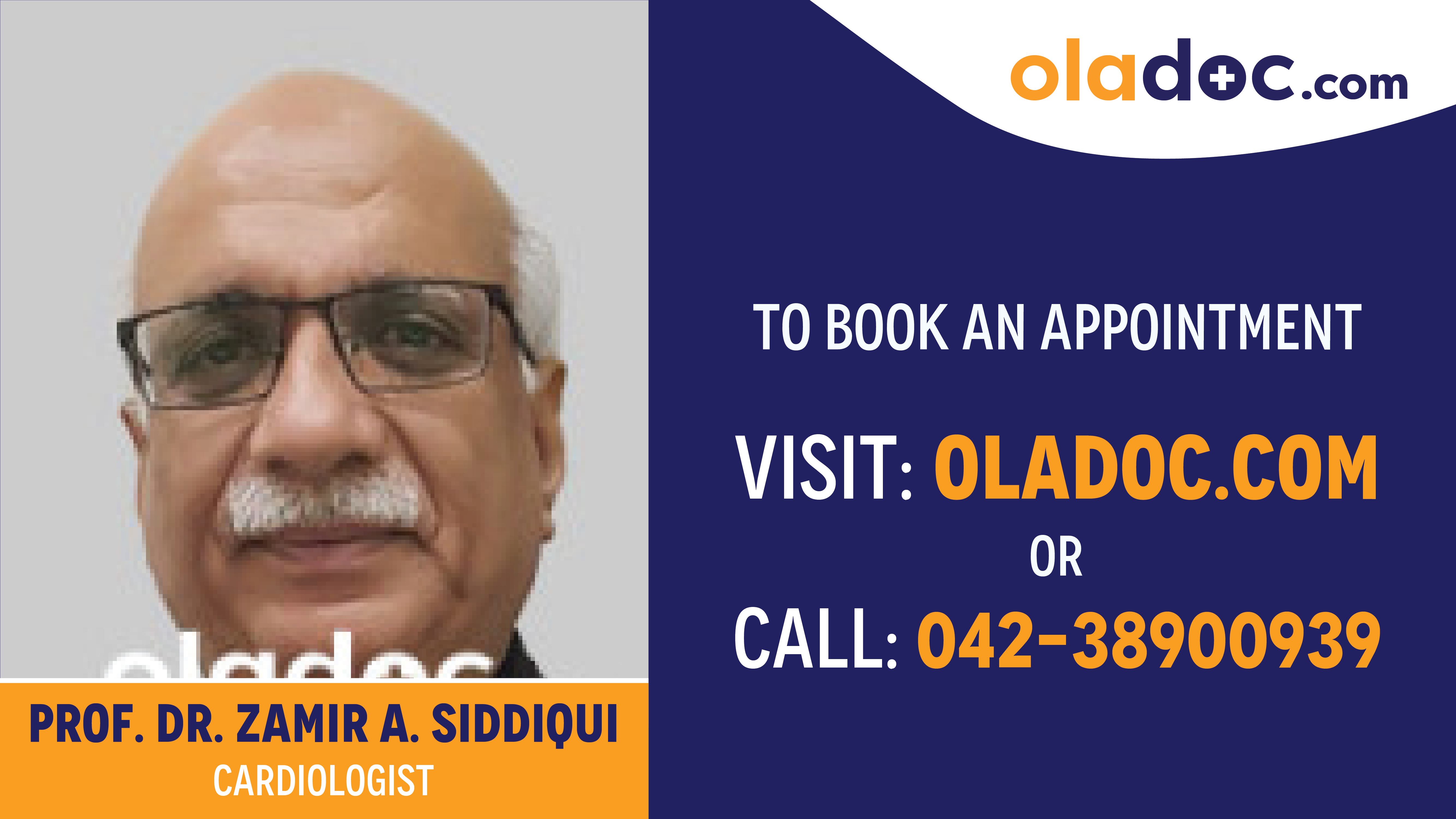 Book appointment with Dr.Zamir A. Siddiqui-best Cardiologist in Karachi